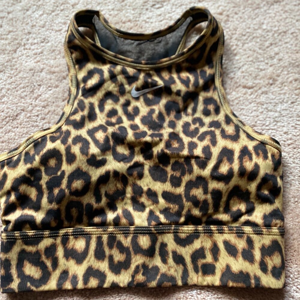 Nike leopard sports bra